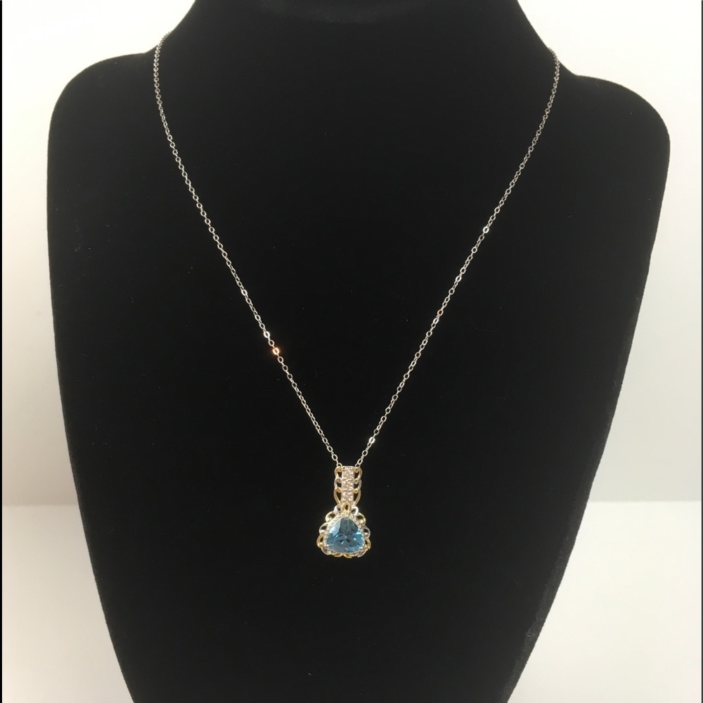💎Electric Blue Topaz Pendant💎 - Picture 5 of 8